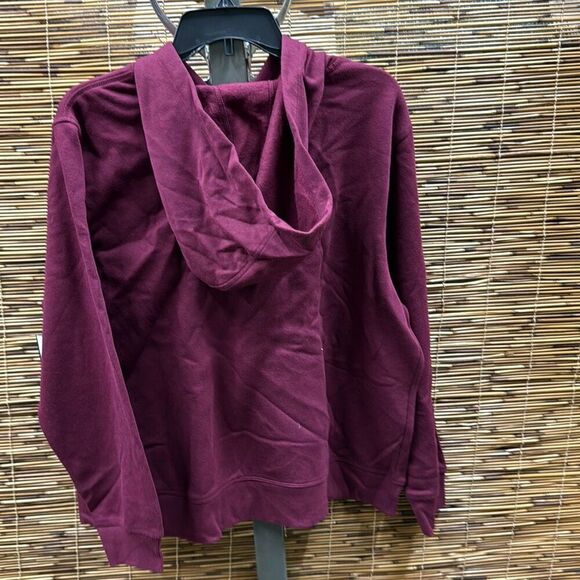 ID Ideology Womens Plus Size Fleece Hooded Pullover Sweatshirt Malbec size 3X - Picture 2 of 2